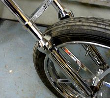 Fork mounted chrome lowers honda #6
